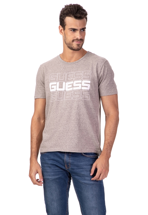 T-Shirt Logo Vazado Guess