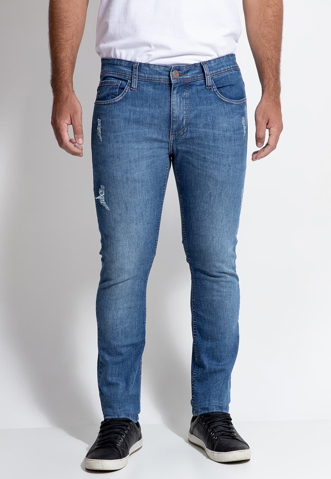 Calça Jeans Straight Puídos Guess M213SLMDW527