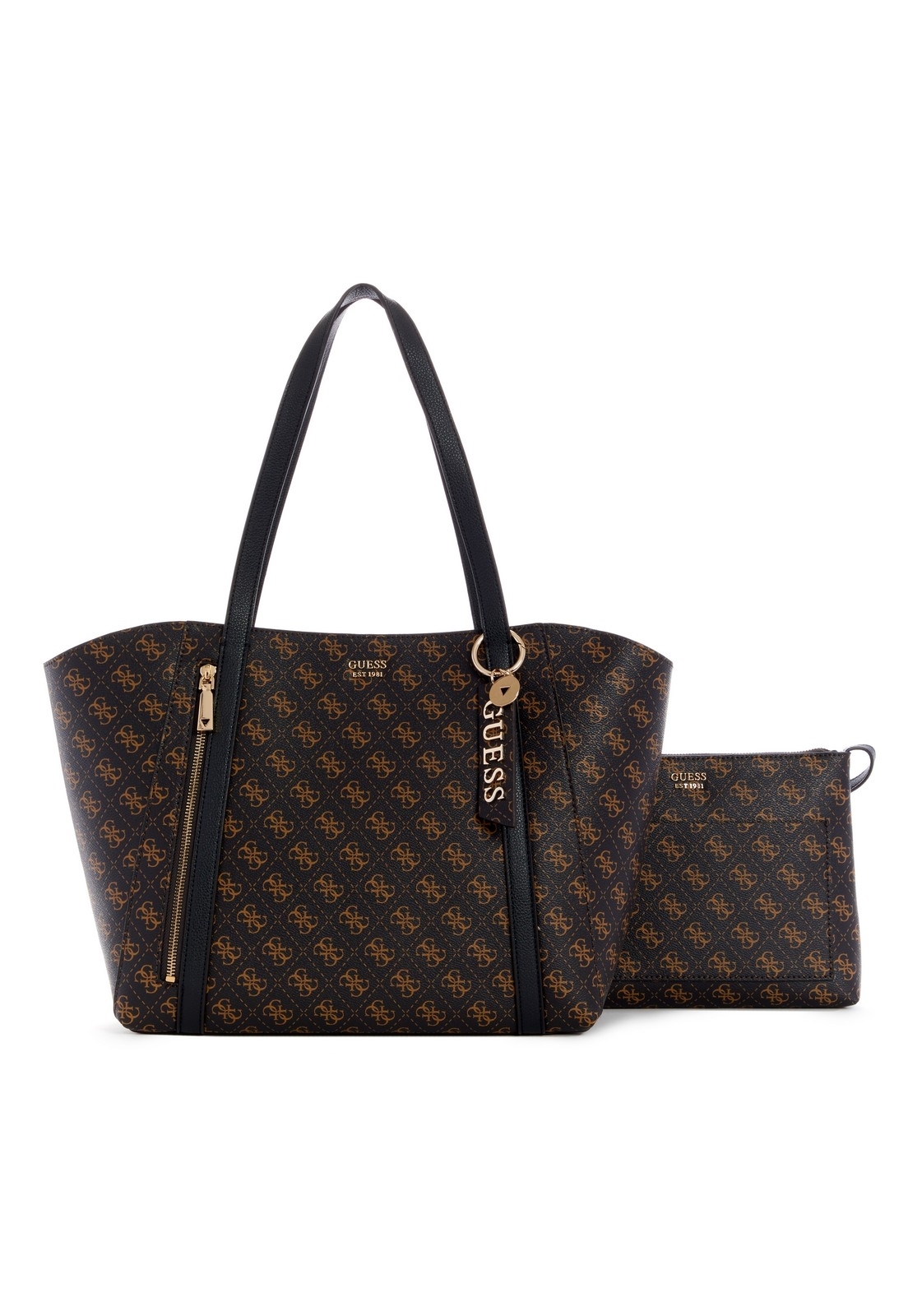 Naya Trap QL Brown & Black Repeat Logo Tote Bag