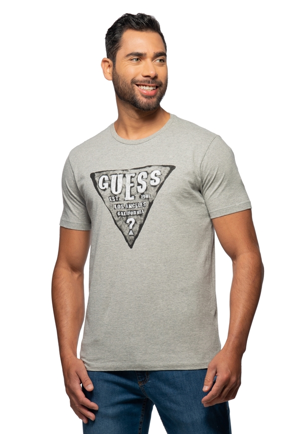 T-Shirt Logo Estonado Los Angeles Guess