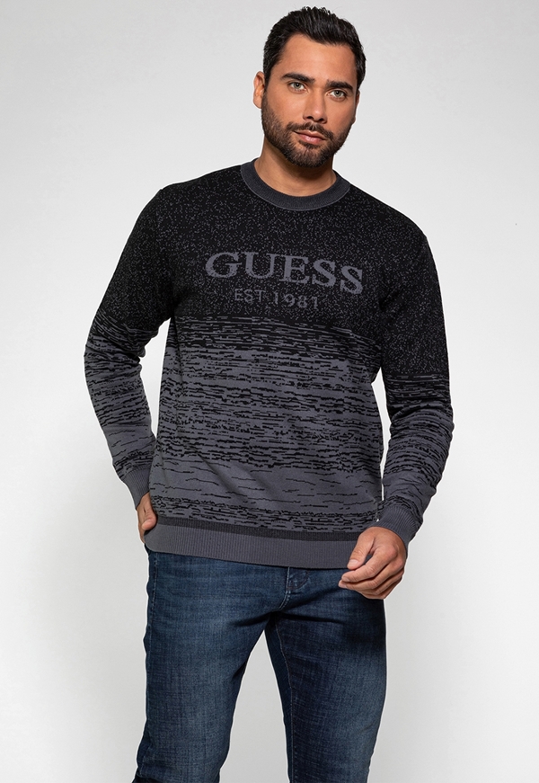 Pullover Tricot Pixel Logo Guess