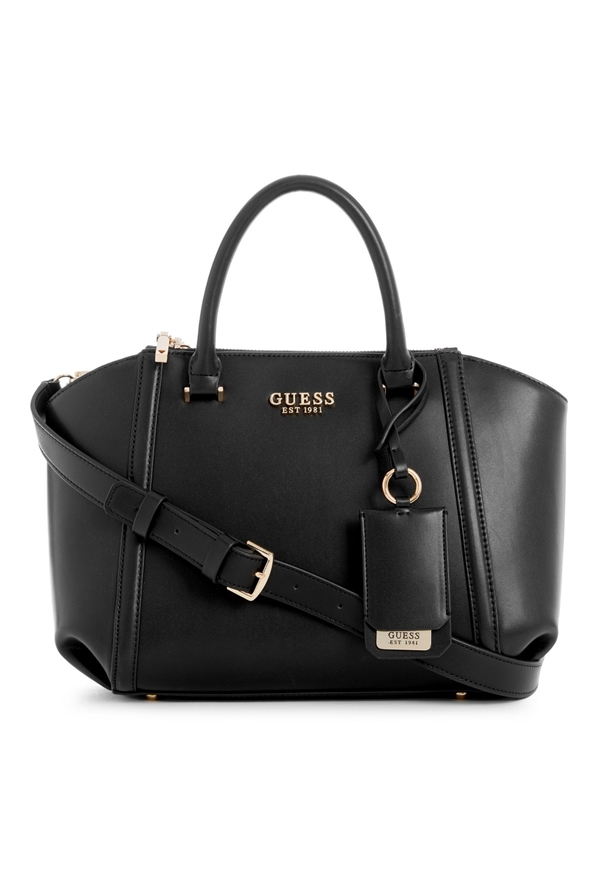 Bolsa Guess Factory Estilo Satchel En Color Café Obscuro Multi Modelo  Ag885606-Cml