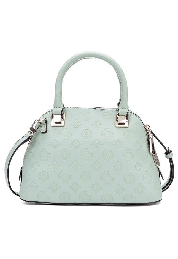 green leather dome crossbody bolsa