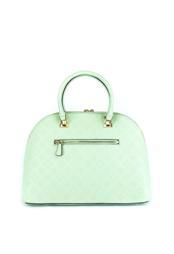 green leather dome crossbody bolsa